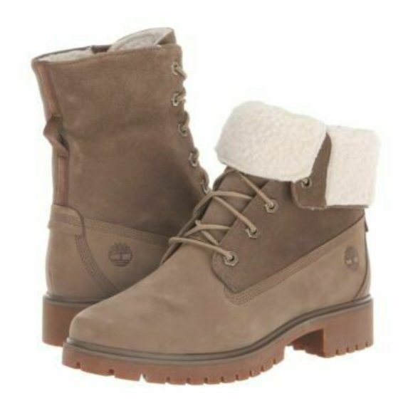 Timberland Women's Teddy Fleece Fold Down Boots - Picture 3 of 8